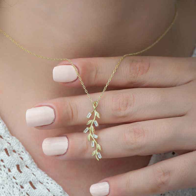 Gold Plated Ivy Women's Silver Necklace