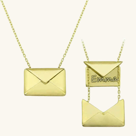 Gold Plated Love Letter Women's Silver Necklace