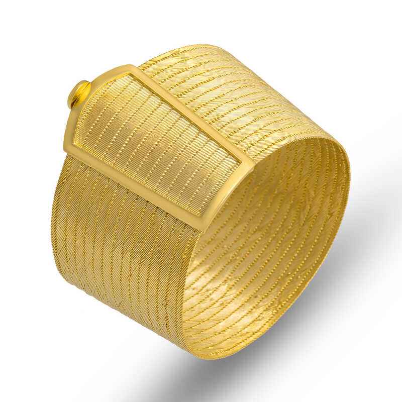 Gold Plated Trabzon Mesh Women's Silver Bracelet