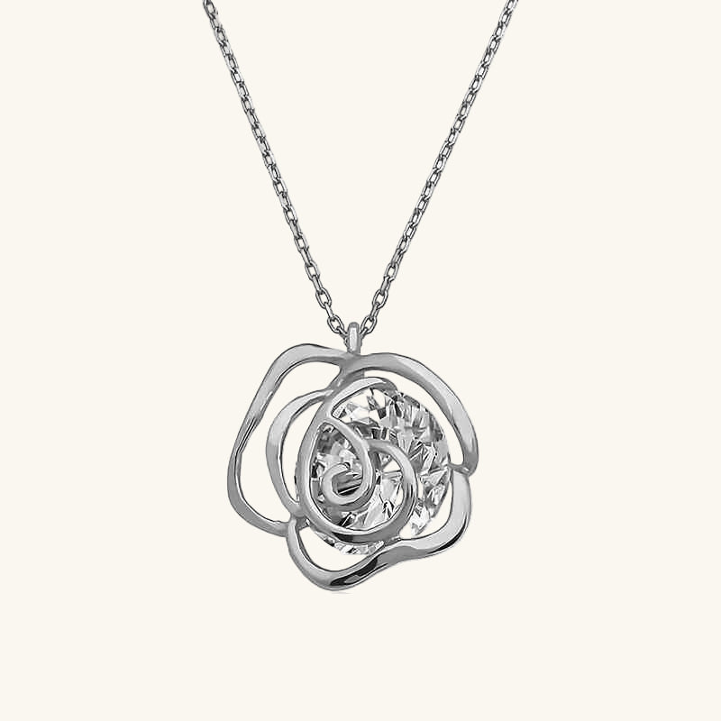 Rose Women's Silver Necklace