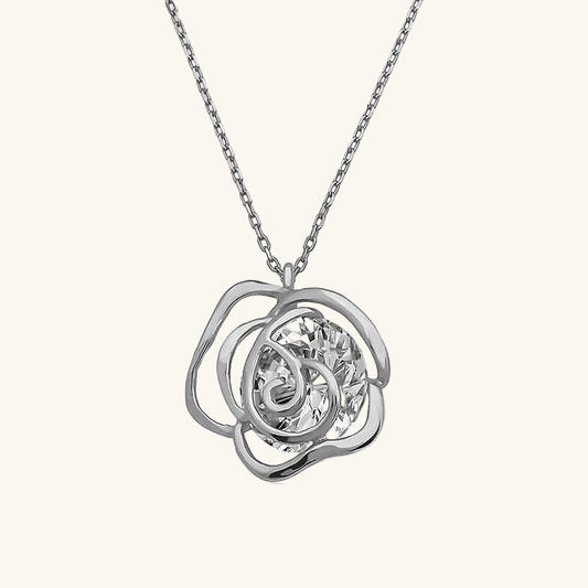 Rose Women's Silver Necklace