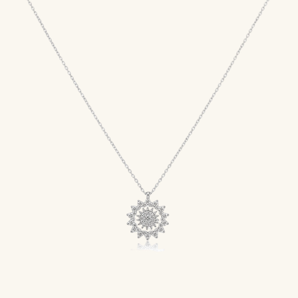Sun Women's Silver Necklace