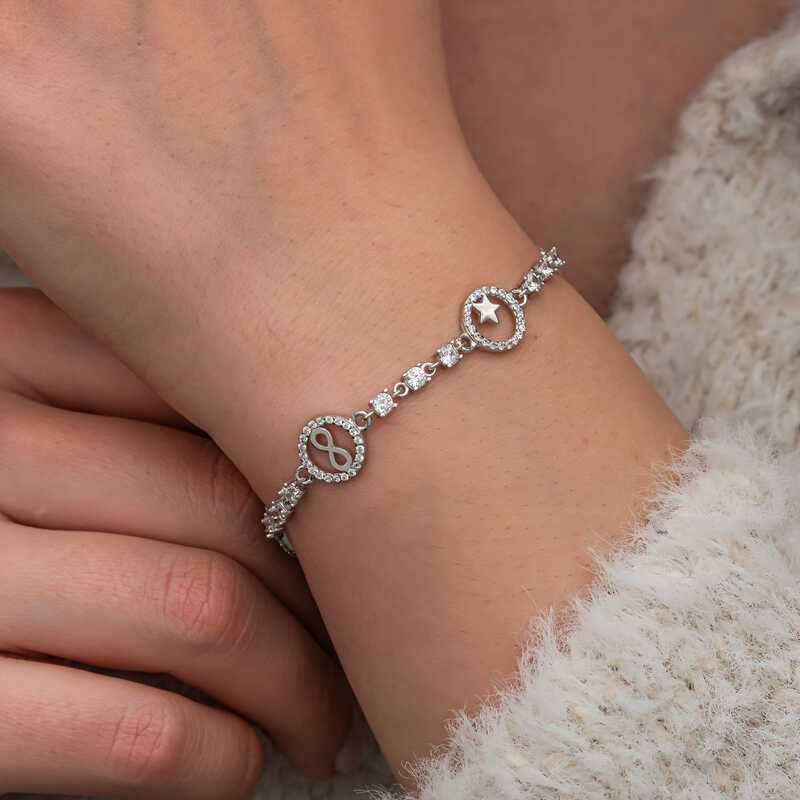 Luck Inside Hoop Women's Silver Bracelet