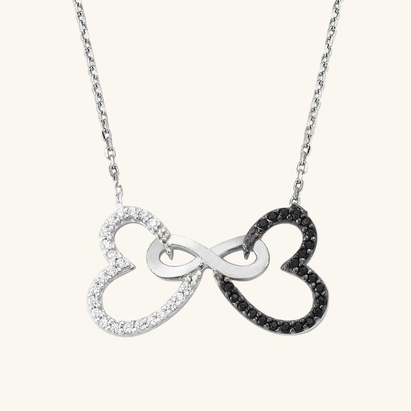 Two Heart Infinity Women's Silver Necklace