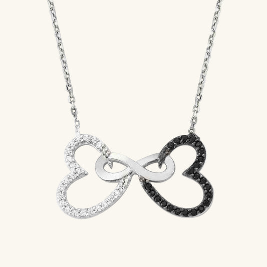 Two Heart Infinity Women's Silver Necklace