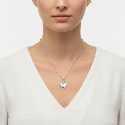 Your Name Engraved in My Heart Silver Necklace