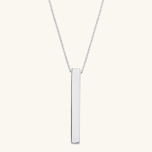 Women's Bar Silver Necklace