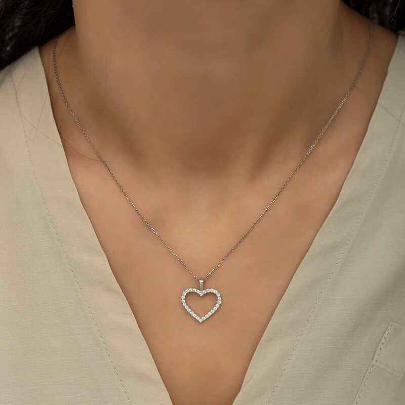 Heart Women's Silver Necklace