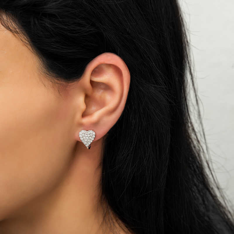 Silver Heart Earrings