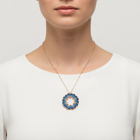 Heart Circle Women's Silver Necklace