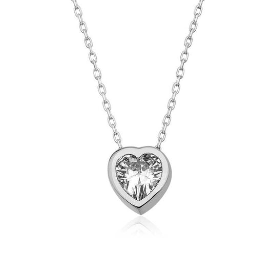 Heart Women's Silver Necklace