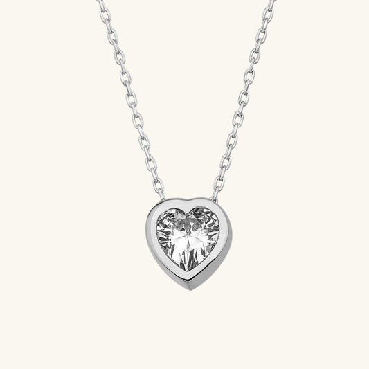 Herz Damen Silber Halskette