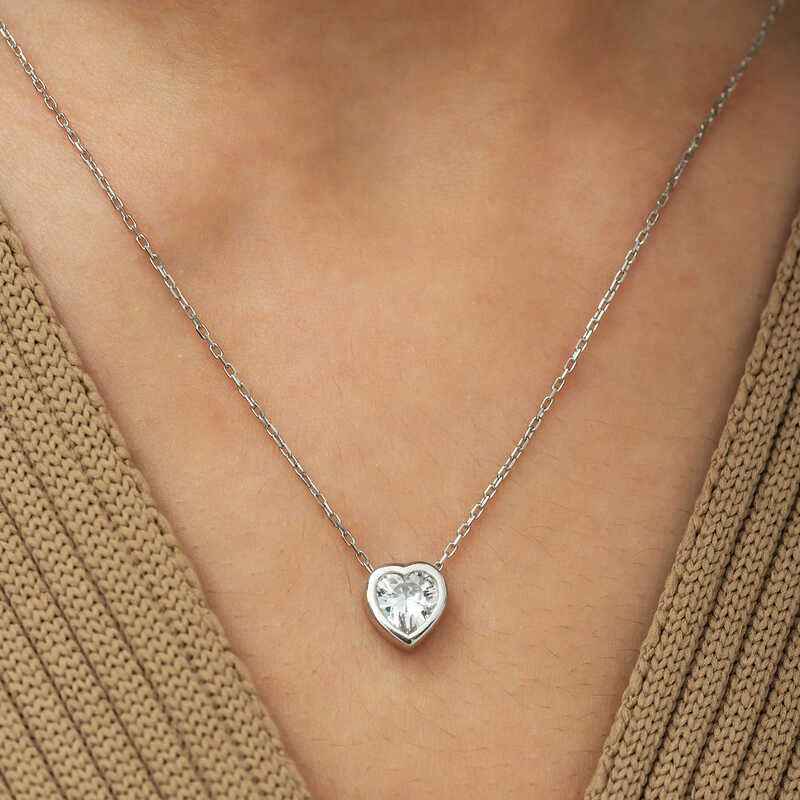 Heart Women's Silver Necklace
