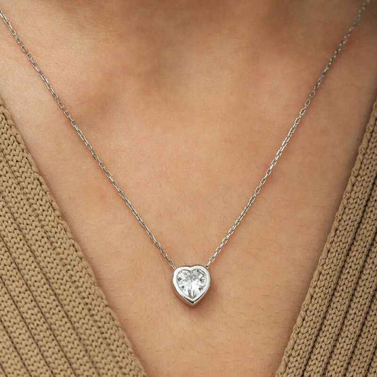 Heart Women's Silver Necklace