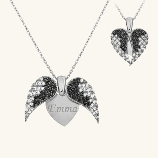 Heart Shaped Name Women's Silver Necklace