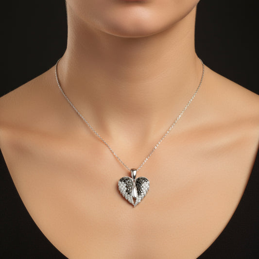 Heart Shaped Name Women's Silver Necklace