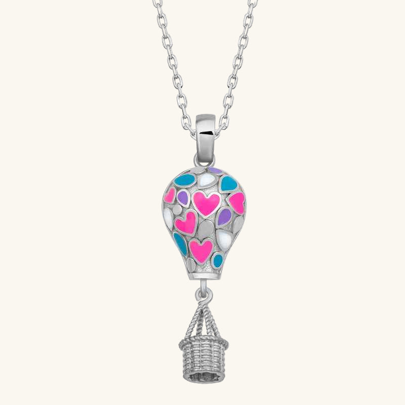 Heart Balloon Cappadocia Women's Silver Necklace