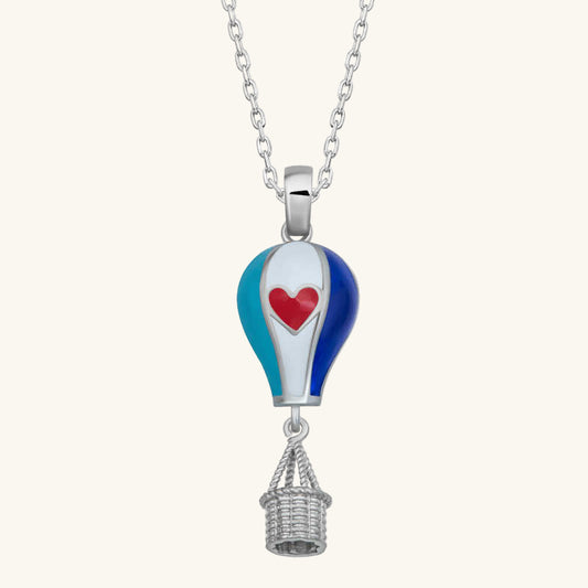 Herzballon Kappadokien Damen Silber Halskette