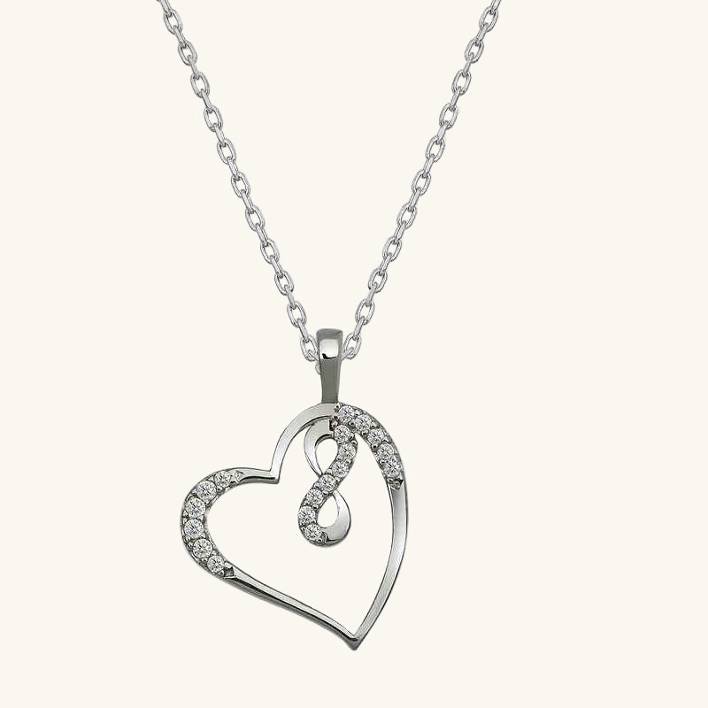 Heart Infinity Women's Silver Necklace