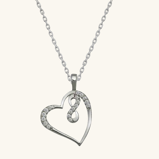 Heart Infinity Women's Silver Necklace