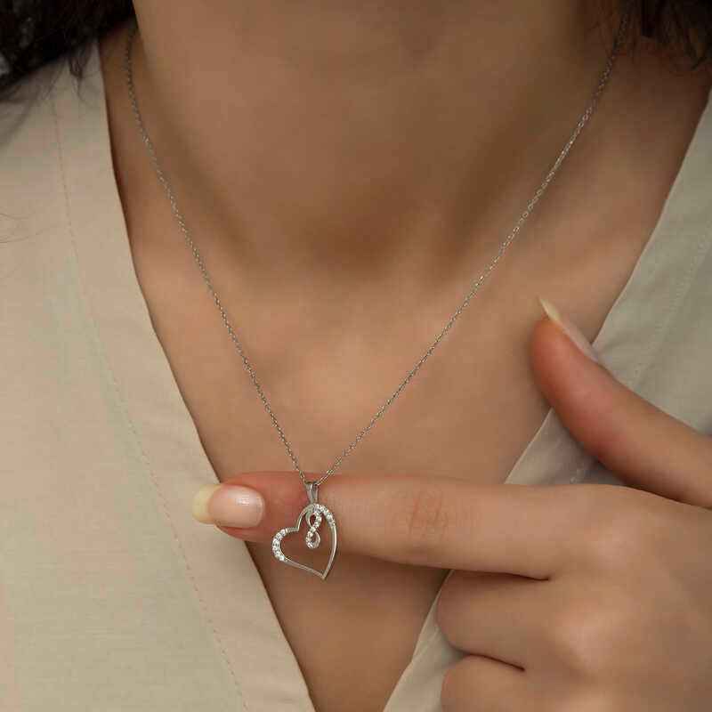 Heart Infinity Women's Silver Necklace