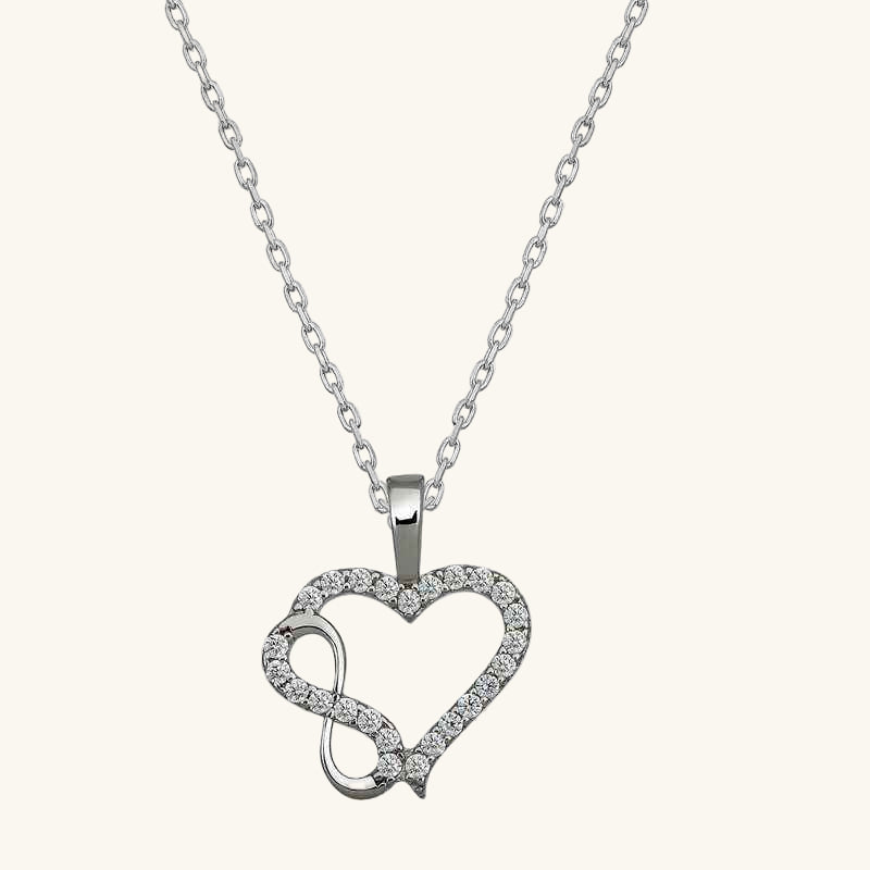 Heart Infinity Women's Silver Necklace