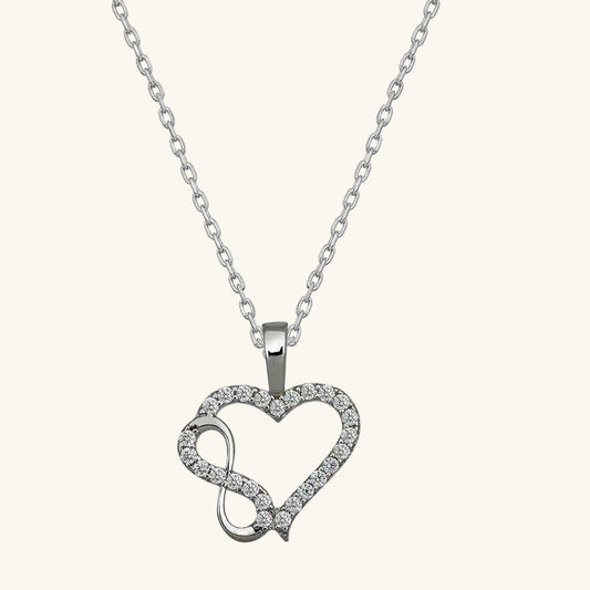 Heart Infinity Women's Silver Necklace