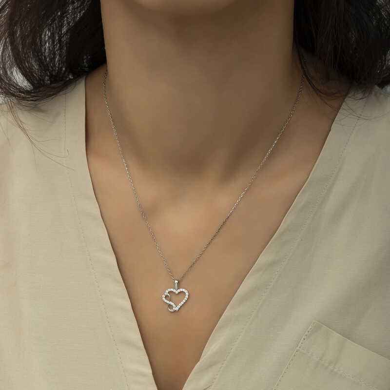 Heart Infinity Women's Silver Necklace