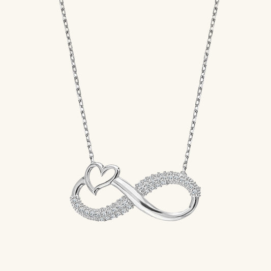 Heart Infinity Women's Silver Necklace