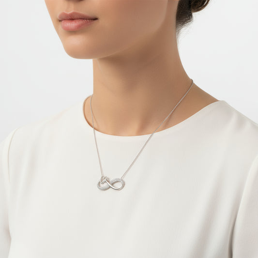 Heart Infinity Women's Silver Necklace