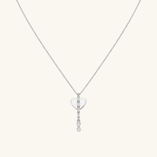 Heart Infinity Women's Silver Necklace