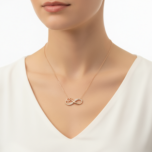 Heart Infinity Women's Silver Necklace
