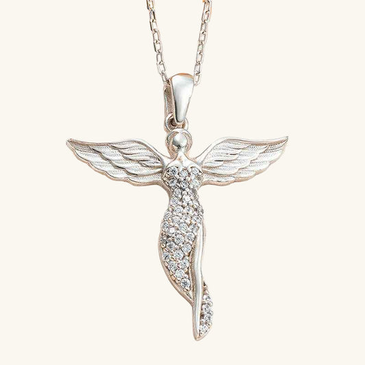 Winged Angel Women's Silver Pendant