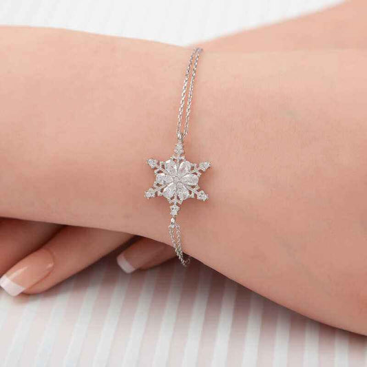 Snow Flower Women's Silver Bracelet