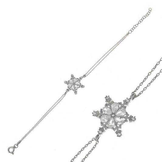 Snow Flower Women's Silver Bracelet