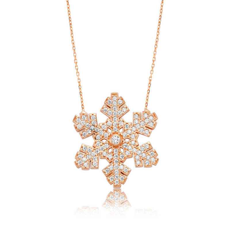 Snowflake Women's Silver Pendant Necklace