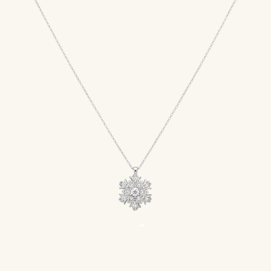 Snowflake Spinning Stress Women's Silver Pendant