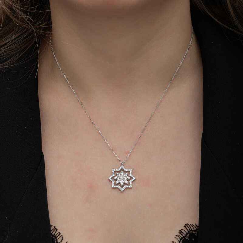 Snowflake Women's Silver Necklace