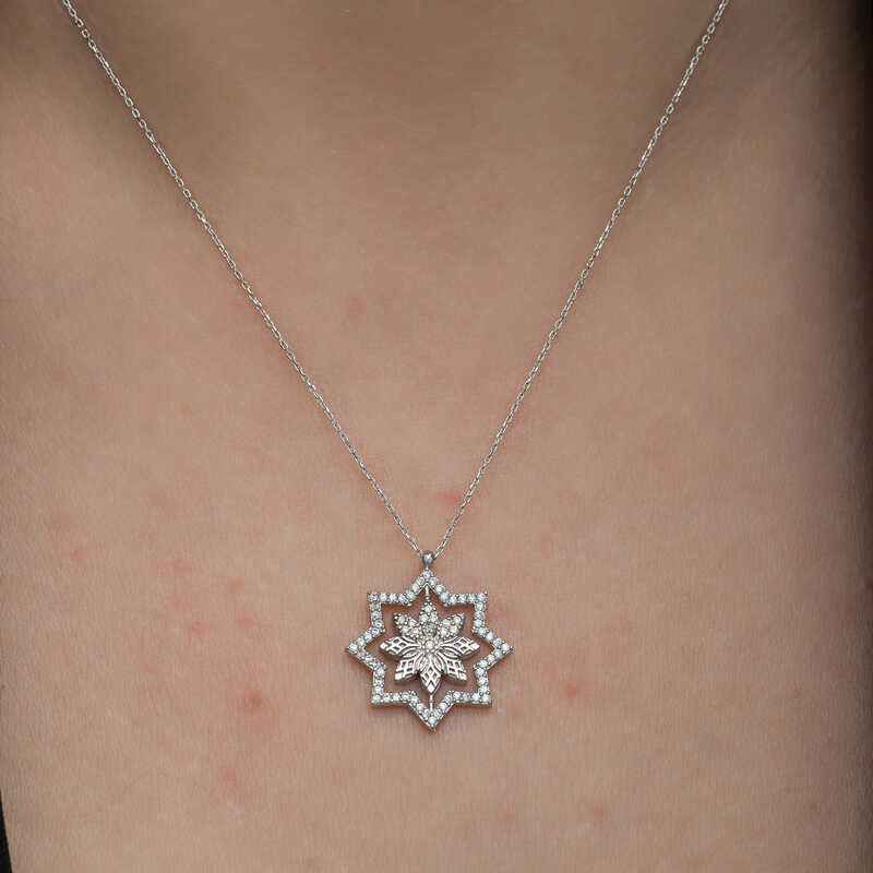 Snowflake Women's Silver Necklace