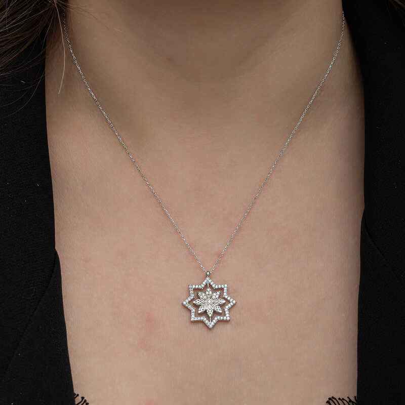 Snowflake Women's Silver Necklace