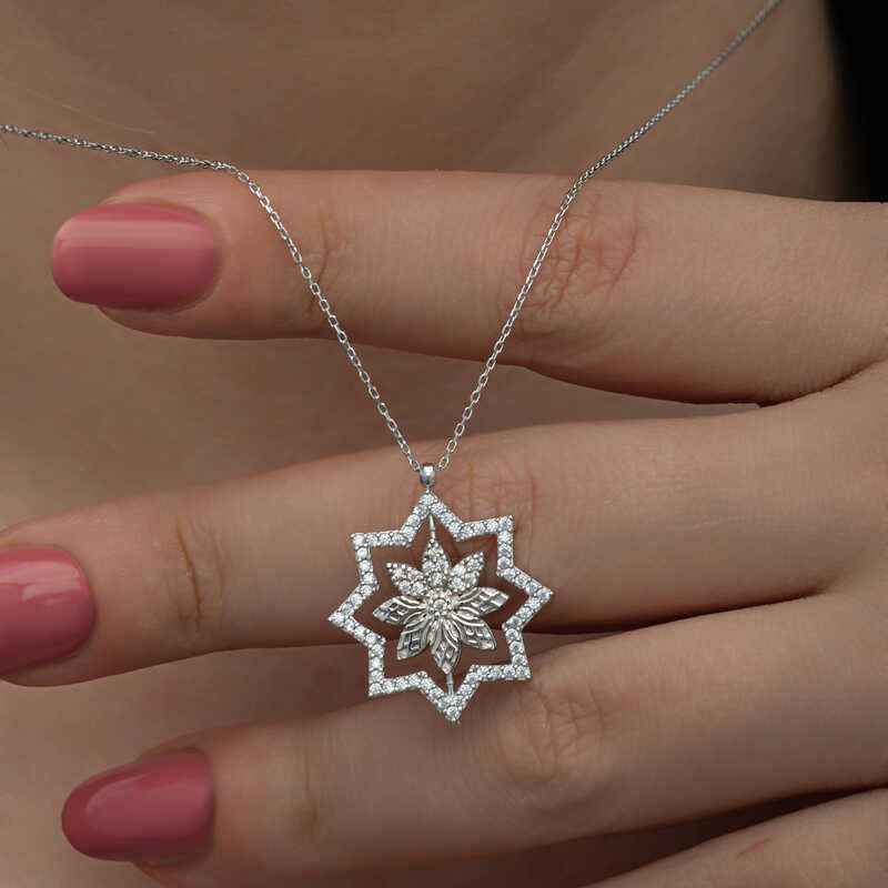 Snowflake Women's Silver Necklace