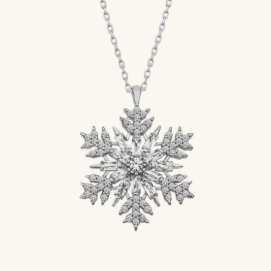 Schneeflocke Silber Halskette