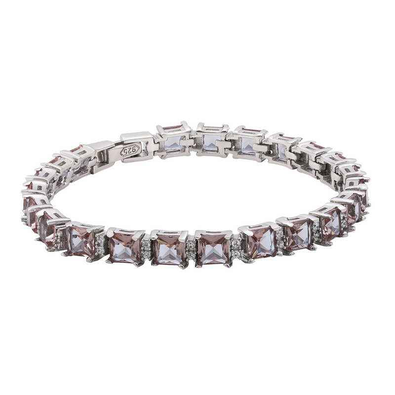 Square Zultanite Stone Women's Silver Bracelet