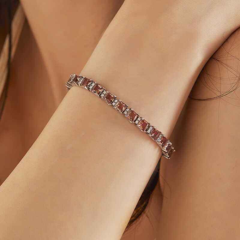 Square Zultanite Stone Women's Silver Bracelet