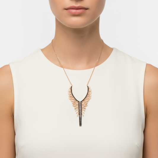 Collier en argent pour femme avec ailes d'ange