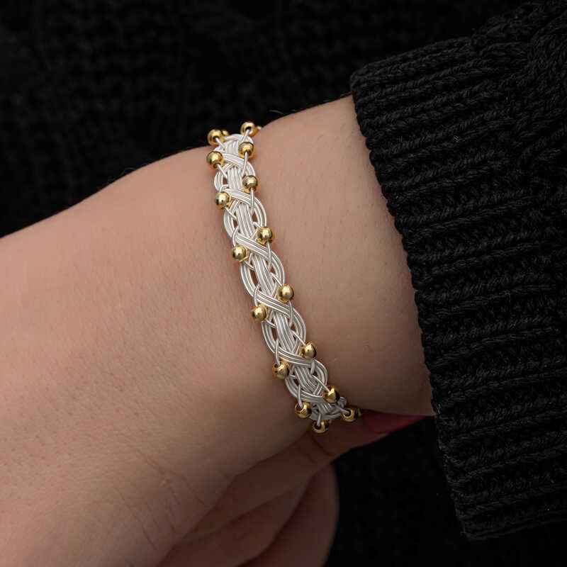 Silver Kazaziye Knit Bracelet