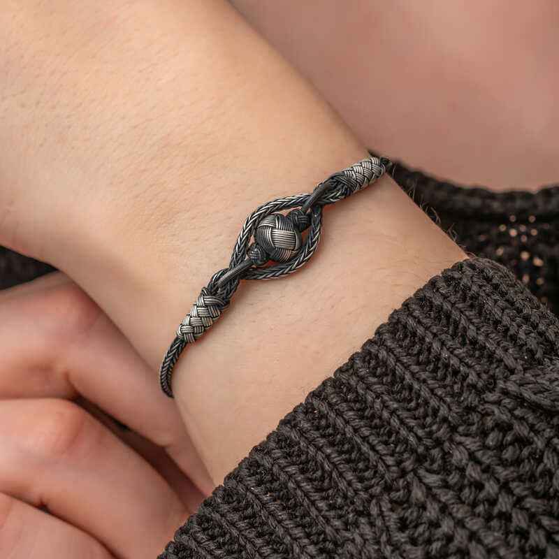 Silver Kazaziye Knit Bracelet
