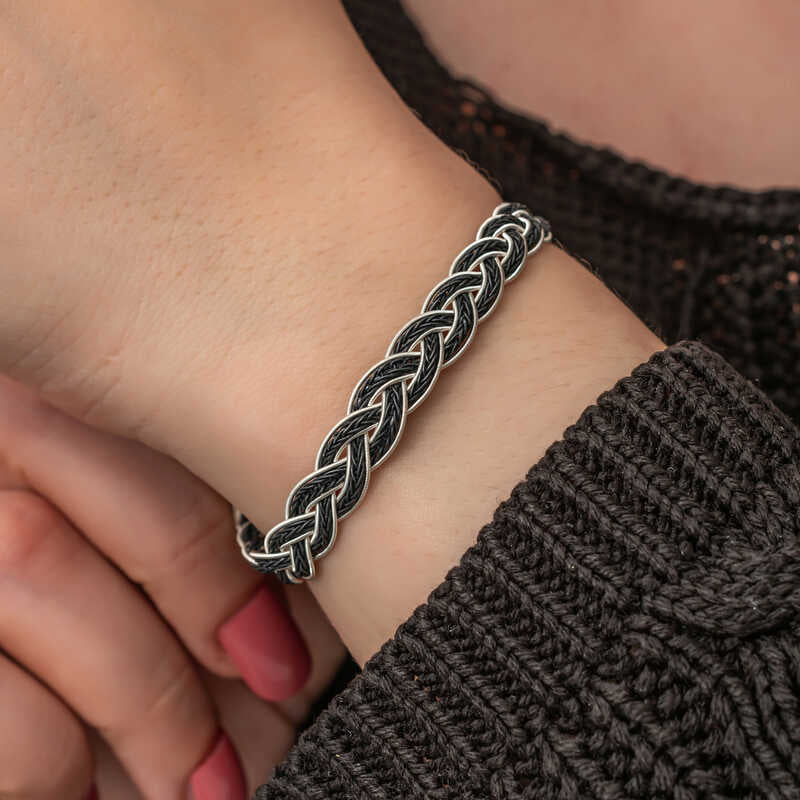 Bracelet en argent tricoté Kazaz Wire Art