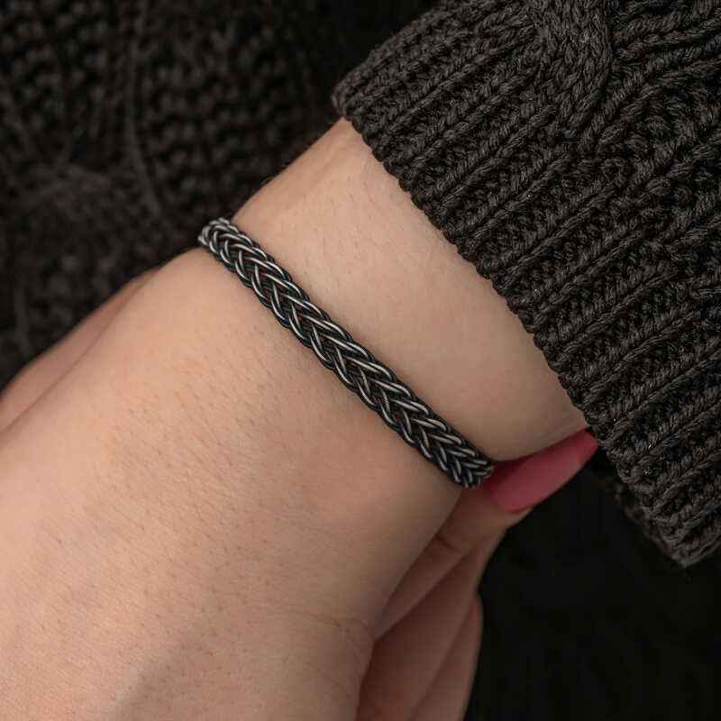 Silver Kazaziye Knit Bracelet