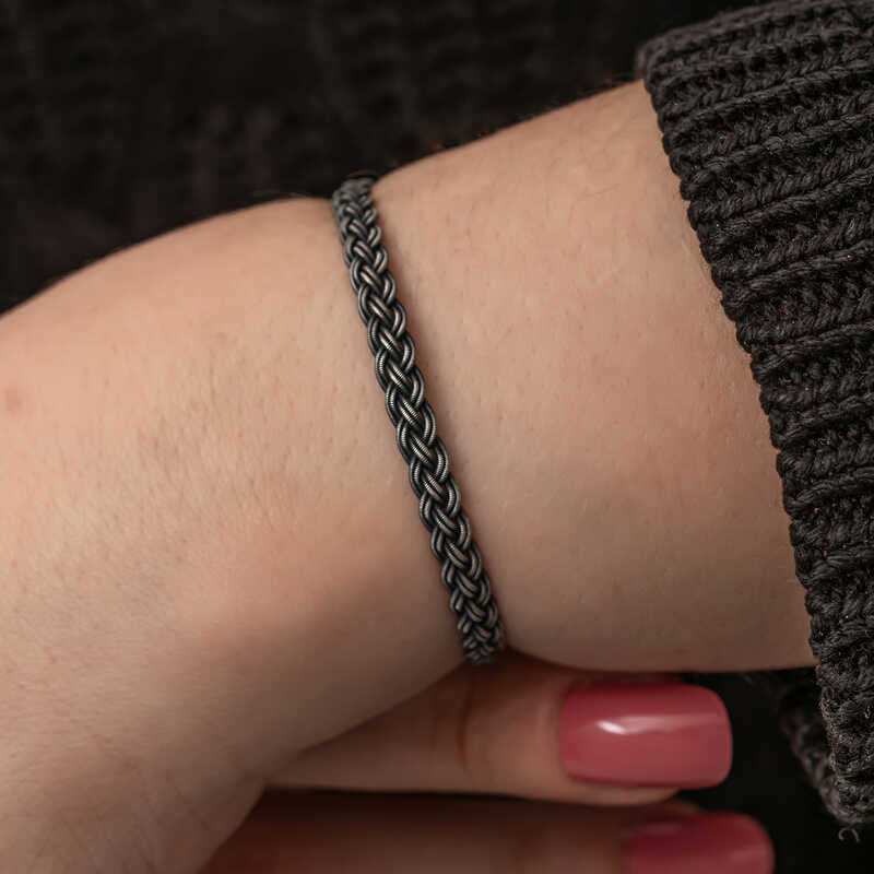 Bracelet en argent tricoté Kazaz Wire Art